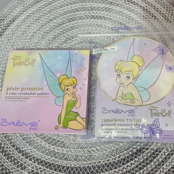 The crème Shop Disney Tinker Bell Eye Shadow Palette and Face Mask NWT - Picture 3 of 9